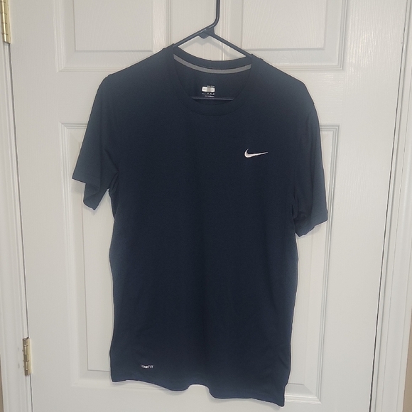 Nike Blue Crew Neck Short Sleeve Tee - Picture 1 of 6